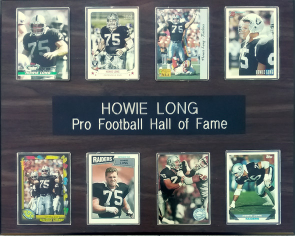 Howie Long Oakland Raiders 8-Card 12"x 15" Cherry-Finished Plaque
