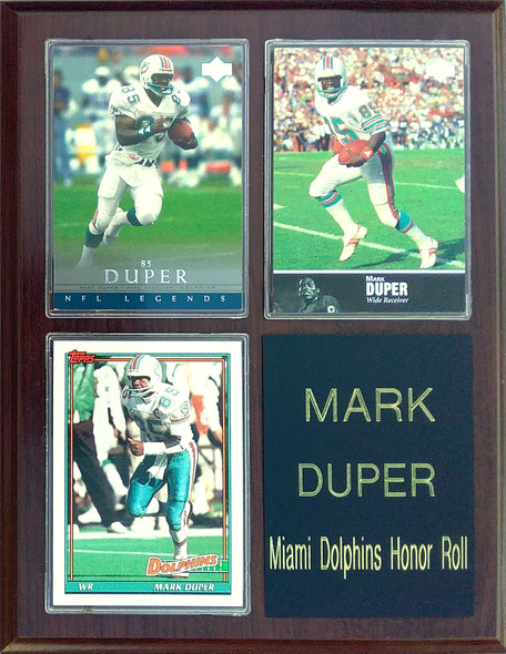 Mark Duper Miami Dolphins 3-Card 7x9 Plaque