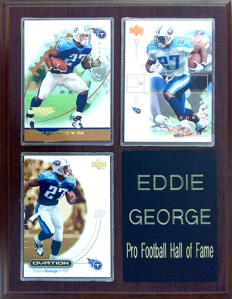 Eddie George Tennessee Titans 3-Card 7x9 Plaque