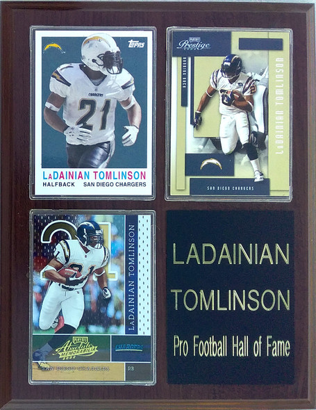 LaDainian Tomlinson San Diego Chargers 3-Card 7x9 Plaque
