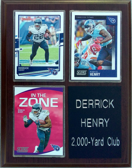 Derrick Henry Tennessee Titans 3-Card 7x9 Plaque