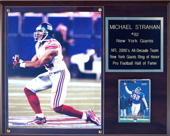 Michael Strahan New York Giants 12x15 Stats Plaque Michael Strahan New York Giants 12x15 Stats Plaque