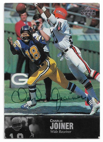 Charlie Joiner 1997 Upper Deck Legends AUTOGRAPHED Card AL-41