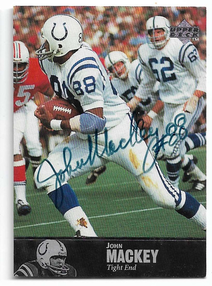 John Mackey Baltimore Colts 1997 Upper Deck Legends AUTOGRAPHED Card AL-48