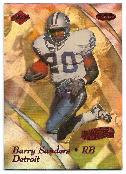 Barry Sanders 1999 Edge Masters Holosilver Card 77 1665/3500