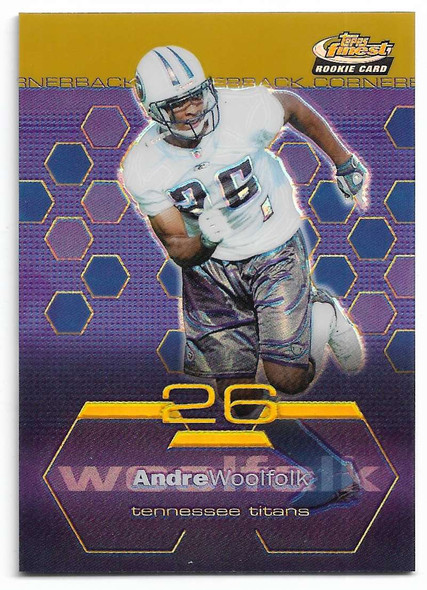 Andre Woolfolk 2004 Topps Finest Gold Refractors Rookie Card 88 37/50