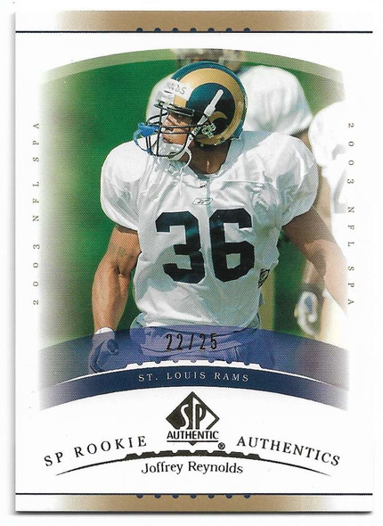 Joffrey Reynolds 2003 SP Authentic Rookie Card 172 22/25