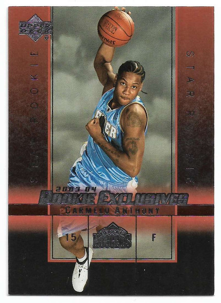 Carmelo Anthony 2003-04 Upper Deck Rookie Exclusives Card 3 ROOKIE B