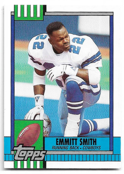 Emmitt Smith 1990 Topps Traded Rookie Card 27T B