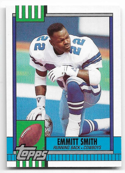 Emmitt Smith 1990 Topps Traded Rookie Card 27T D