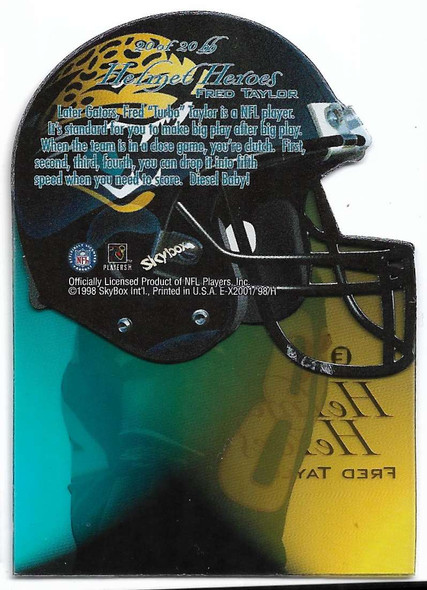 Fred Taylor 1998 EX Helmet Heroes Card 20HH