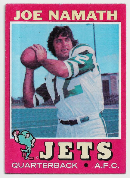 Joe Namath 1971 Topps Card 250