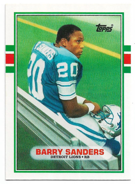 Barry Sanders 1989 Topps Traded Rookie Card 83T