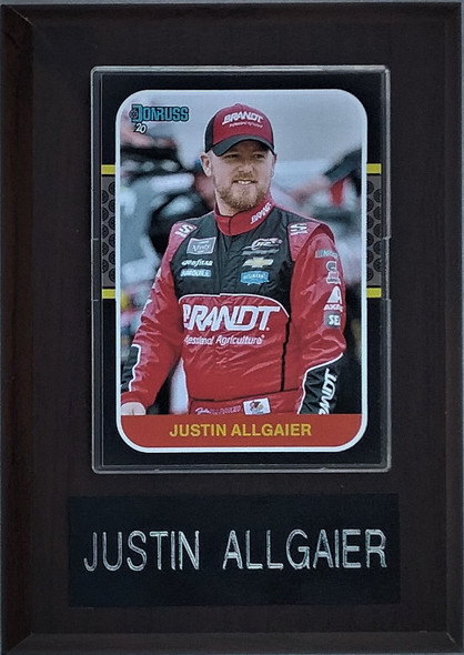 Justin Allgaier 4x6 Player Plaque