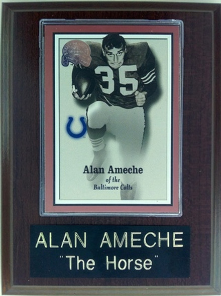 Alan Ameche 4x6 Player Plaque