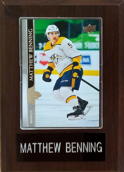 Matthew Benning Nashville Predators Player Plaque