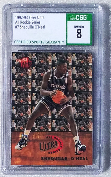 Shaquille O'Neal 1992-93 Ultra All Rookie Series Card 7 Graded 8 CSG