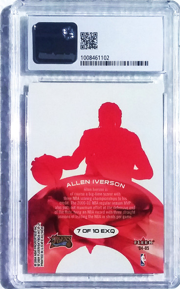 Allen Iverson 2004-05 Skybox E-XL E-Xceptional Card 7EXQ Graded 9 CSG