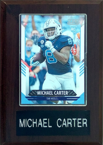 Michael Carter North Carolina Tar Heels and New York Jets Player Plaque