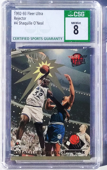 Shaquille O'Neal 1992-93 Ultra Rejector Card 4 Graded 8 CSG