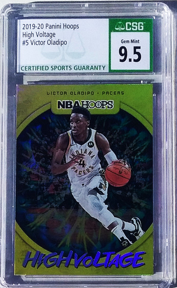 Victor Oladipo 2019-20 Panini Hoops High Voltage Card 5 Graded 8.5 CSG