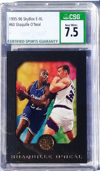 Shaquille O'Neal 1995-96 Skybox E-XL Card 60 Graded 7.5 CSG