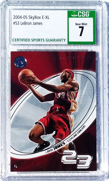 LeBron James 2004-05 Skybox E-XL Card 53 Graded 7 CSG