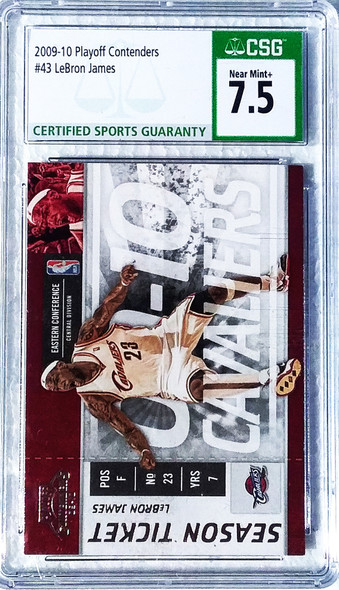 LeBron James 2009-10 Playoff Contenders Card 43 Graded 7.5 CSG