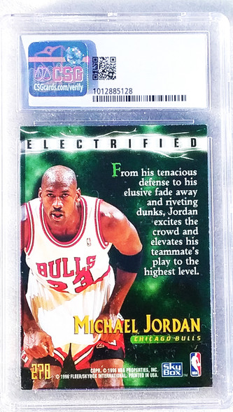 Michael Jordan 1995-96 Skybox Premium Electrified Card 278 Graded 6 CSG