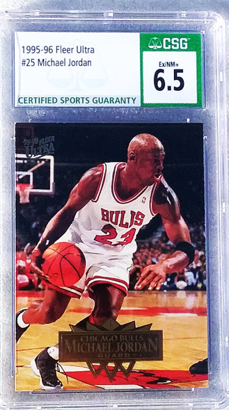 Michael Jordan 1995-96 Ultra Card 25 Graded 6.5 CSG