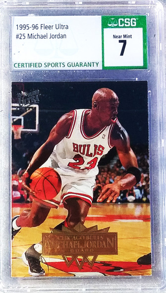 Michael Jordan 1995-96 Ultra Card 25 Graded 7 CSG