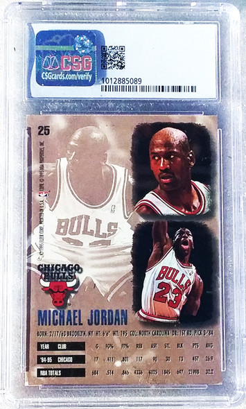 Michael Jordan 1995-96 Ultra Card 25 Graded 7 CSG