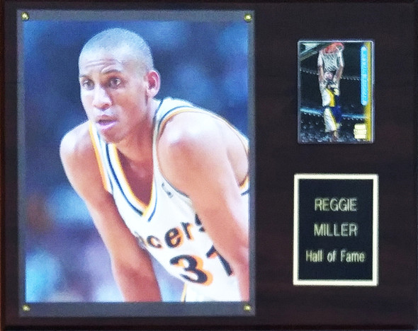 Reggie Miller Indiana Pacers Hall of Fame 12x15 Player Plaque