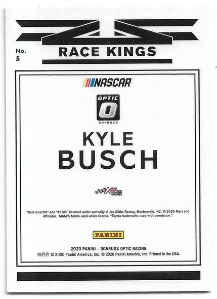 Kyle Busch 2020 Panini Donruss Racing Race Kings Optic Card 6