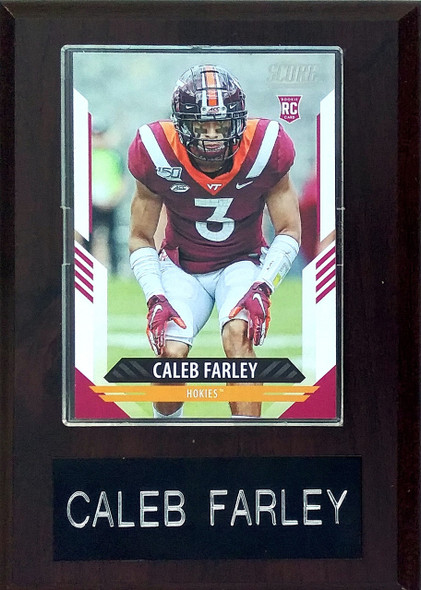 Caleb Farley Virginia Tech and Tennessee Titans Player Plaque