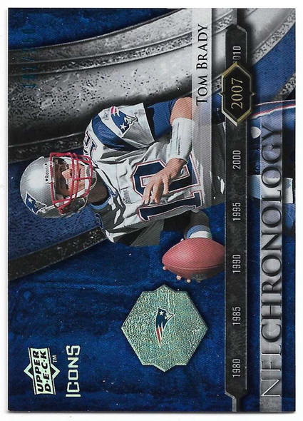 Tom Brady 2008 Upper Deck Icons NFL Chronology Card CHR39 181/250