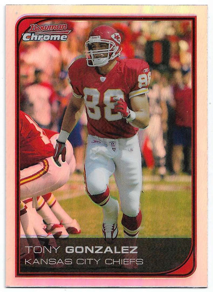 Tony Gonzalez 2006 Bowman Chrome Refractor Card 125