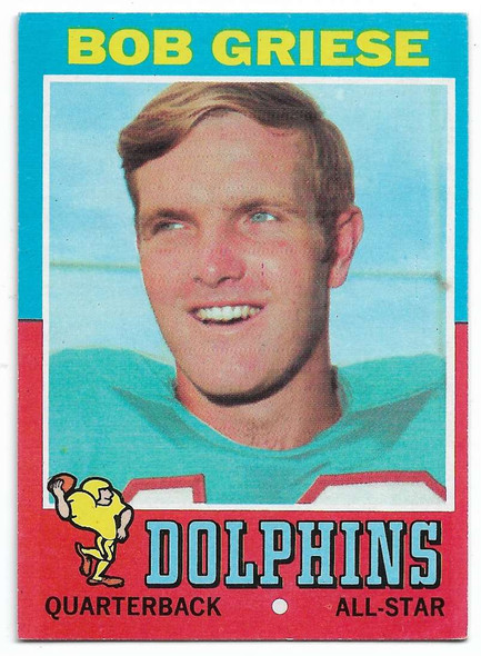 Bob Griese 1971 Topps Card 160