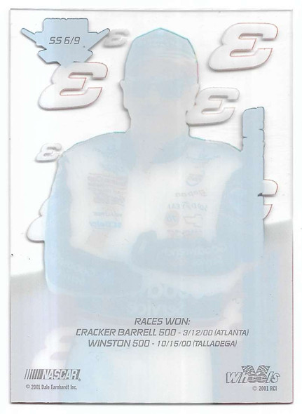 Dale Earnhardt 2001 Wheels High Gear Sunday Sensations Card SS 6