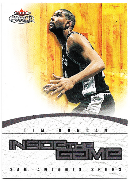 Tim Duncan 2001-02 Fleer Force Inside the Game Card15 IG 208/699