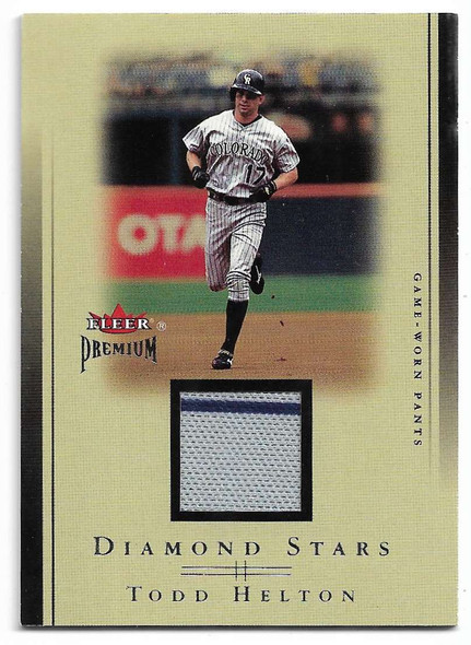 Todd Helton 2002 Fleer Premium Diamond Stars Jersey Card 9
