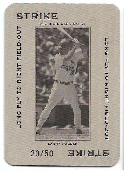 Larry Walker 2005 Donruss Throwback Threads Polo Grounds Card PG-65 20/50