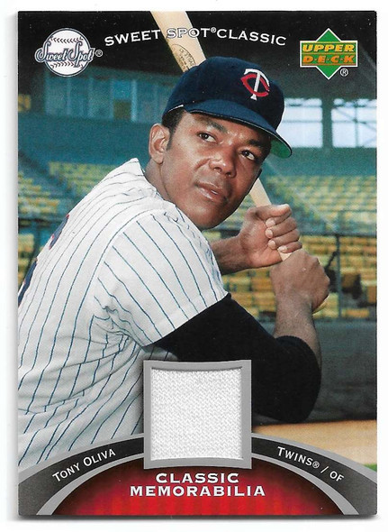 Tony Oliva 2007 Upper Deck Sweet Spot Classic Memorabilia Card CM-TO