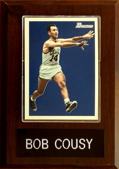 Bob Cousy Boston Celtics 4x6 Player Plaque