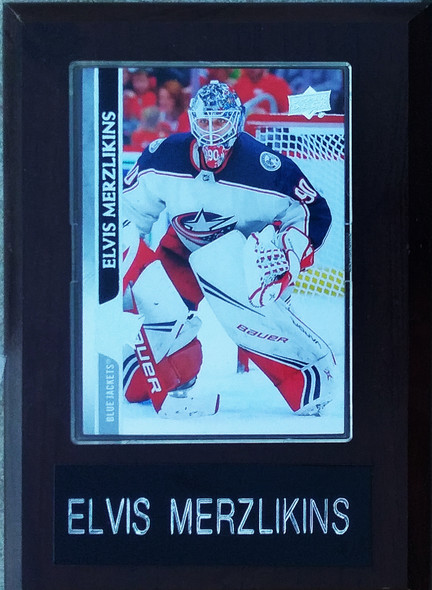 Elvis Merzlikins Columbus Blue Jackets 4x6 Player Plaque