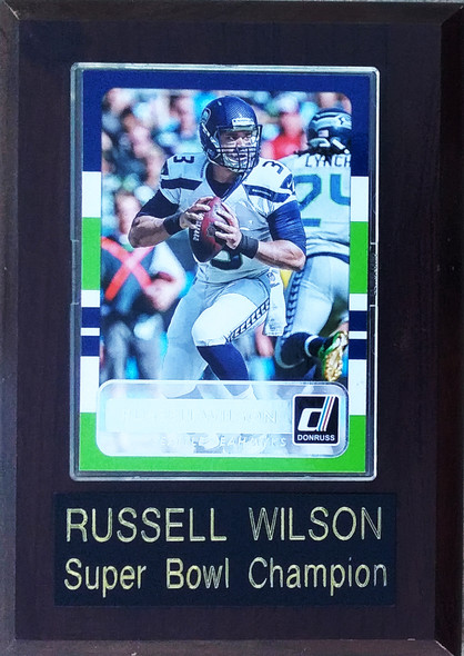 Russell Wilson Seattle Seahawks 4x6 Player Plaque