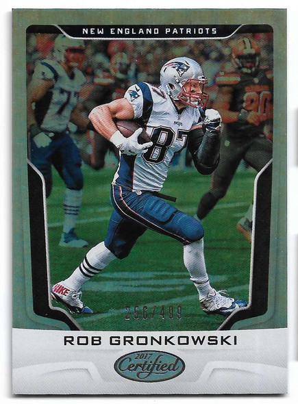 Rob Gronkowski 2017 Panini Certified Silver Card 27 256/499