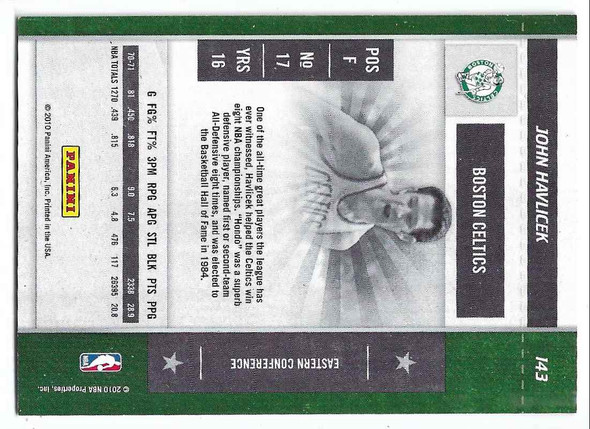 John Havlicek 2009-10 Playoff Contenders Classic Ticket Card 143