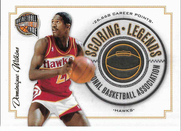 Dominique Wilkins Atlanta Hawks 2009-10 Panini Hall of Fame Card 6  068/399