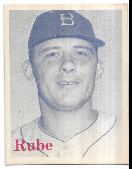 Rube Walker 1974 TCMA 1952 Brooklyn Dodgers Card